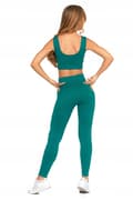 Miniatyrbild 6 av 11: Damsportleggings med hög midja, ribbad, bekväm MORAJ L/XL