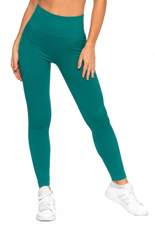 Damsportleggings med hög midja, ribbad, bekväm MORAJ L/XL