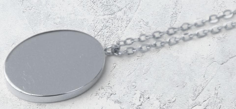 halsband ovalt dam 25 cm rostfritt stål silver