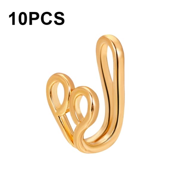 10 PCS U-shaped Nose Clip Copper Inlaid With Zircon Nose Decoration, Color: G-188 Gold