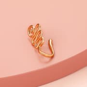 10 PCS U-shaped Nose Clip Copper Inlaid With Zircon Nose Decoration, Color: G-364 Gold