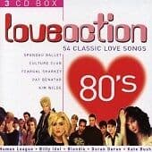 Various Artists : Love Action: 54 Classic Love Songs - 80s CD 3 discs (2001) Pre Owned