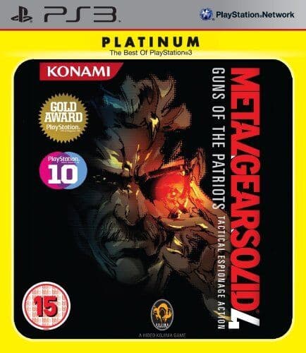 Metal Gear Solid 4 - Guns Of The Patriots Platinum (Sony Playstation PS3) - Game  Y4VG  (Pre Owned)