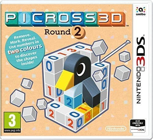 3DS Picross 3D Round 2 (Nintendo 3DS) - Game  28VG  (Pre Owned)