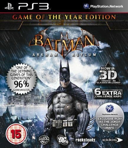Batman : Arkham Asylum - Game of the Year (Sony Playstation PS3) - Game  HAVG  (Pre Owned)