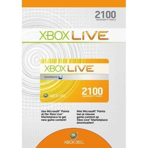 Xbox LIVE 2100 Points Card (Xbox 360) - Game  3GVG  (Pre Owned)