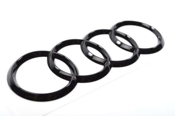 Audi Rings 192mm x 68mm Rear Rings Emblem Badge Decal Gloss Black A1 ...