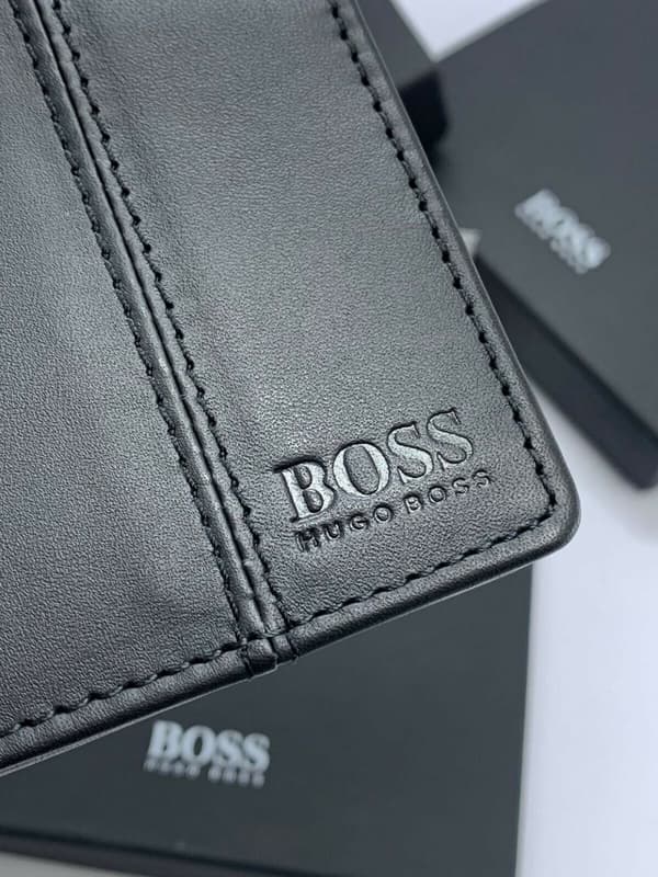 HUGO BOSS CAENESTIR BLACK GENUINE MEN'S LEATHER WALLET