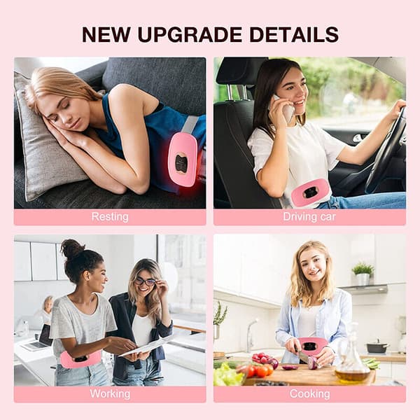 USB Electric Heating Menstrual Heat Pad Belt Woman Period Pain Relief Cramps