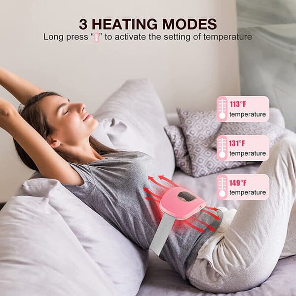 USB Electric Heating Menstrual Heat Pad Belt Woman Period Pain Relief Cramps