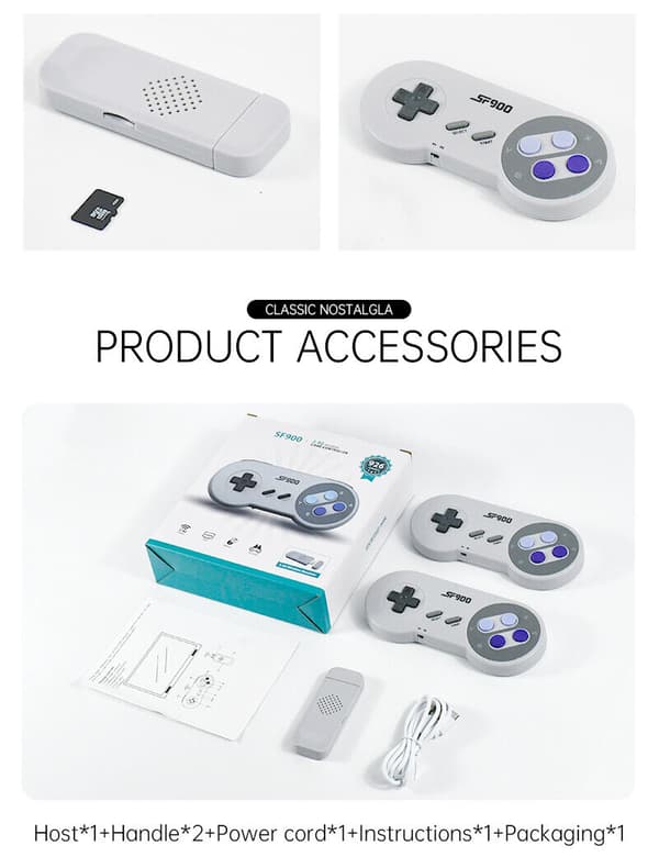 SF900 HD Game Stick Handheld Retro Game Console 4700 Games for SNES Controller spel stick