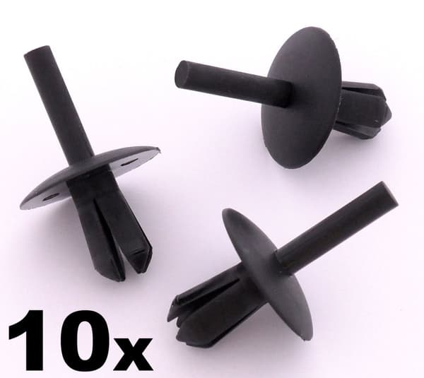 10x Iveco Plastic Trim Clips- Rivet for bumpers, shields, guards, wheel arches