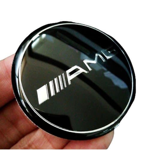 52mm AMG Steering Wheel Black Emblem Badge Decal Logo for Mercedes Benz A C E S