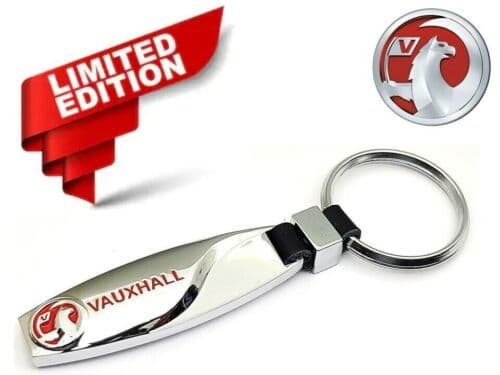NEW Vauxhall Car Logo Teardrop Chrome Metal Keyring key chain Fob Gift