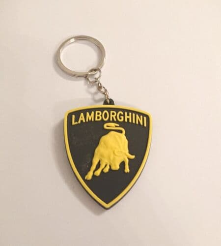 Lamborghini Keyring Car Gift Racing Novelty Keychain PVC Mini Cute Black Yellow