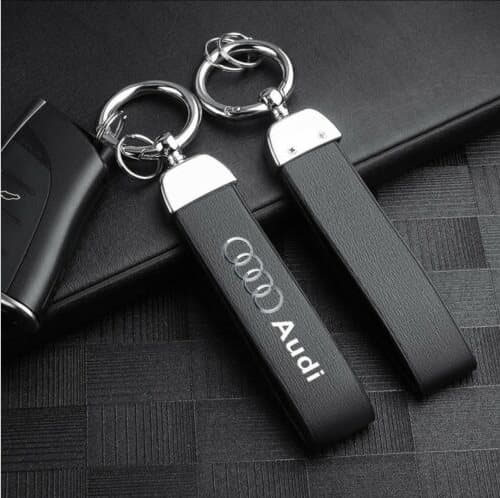 Audi Luxury Leather Keychain Keyring Audi Logo