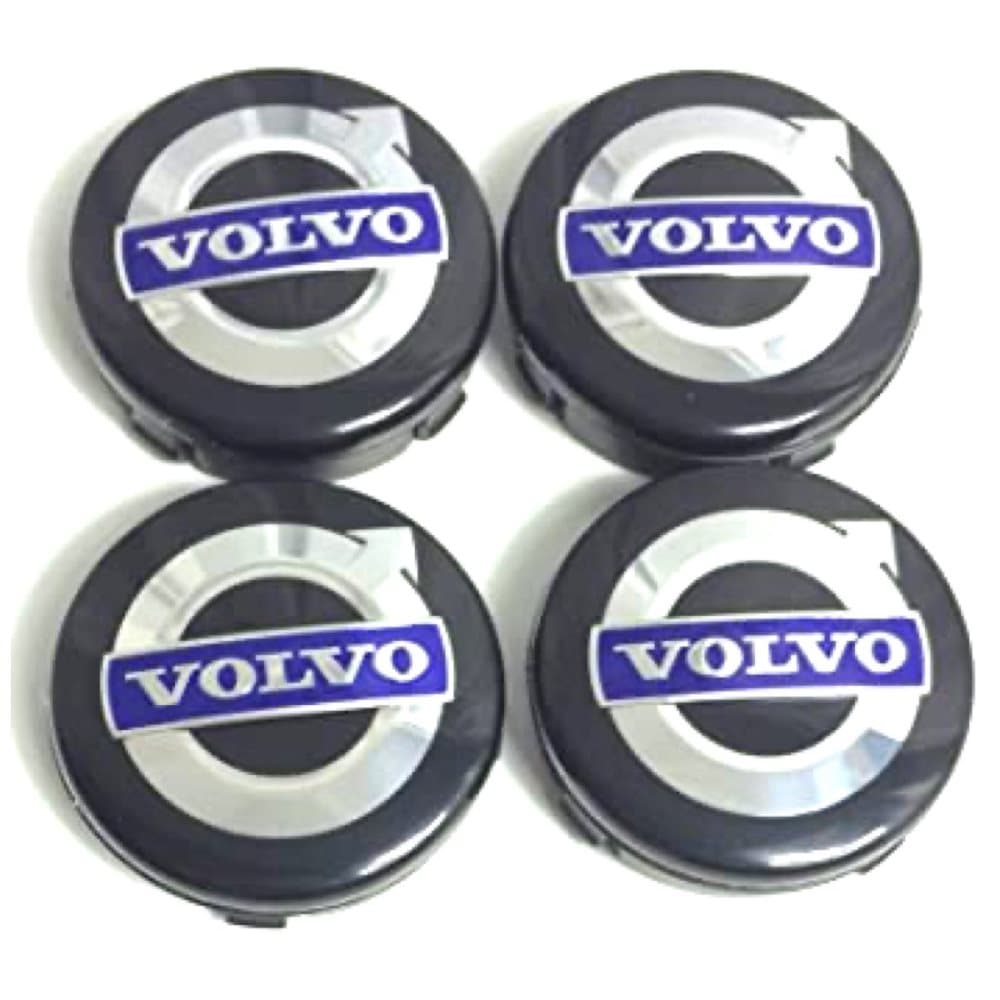 Black/Blue/Chrome Volvo Car Wheel Center Caps Hub Cover 65mm 4 PCS For