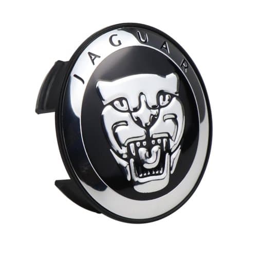 Black & Chrome Jaguare Wheel Center Caps Hub Badges 59mm 1PCS