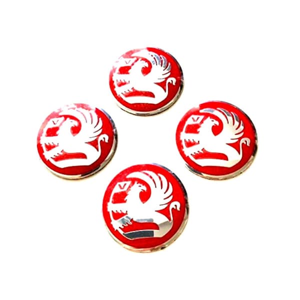 Red Vauxhall Car Wheel Center Caps Hub Cover 60mm 4 PCS For Insignia, Corsa, Meriva, Vectra