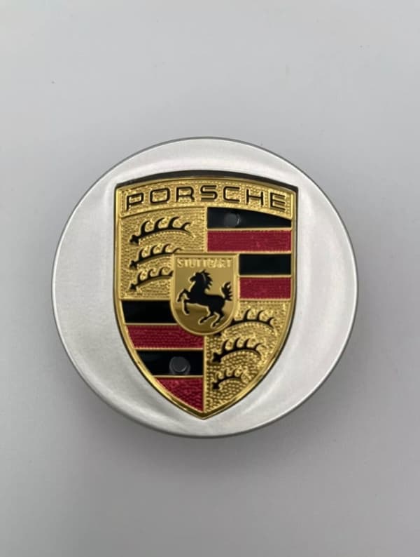 Silver Porsche Wheel Centre Caps Badge Emblem 1pcs