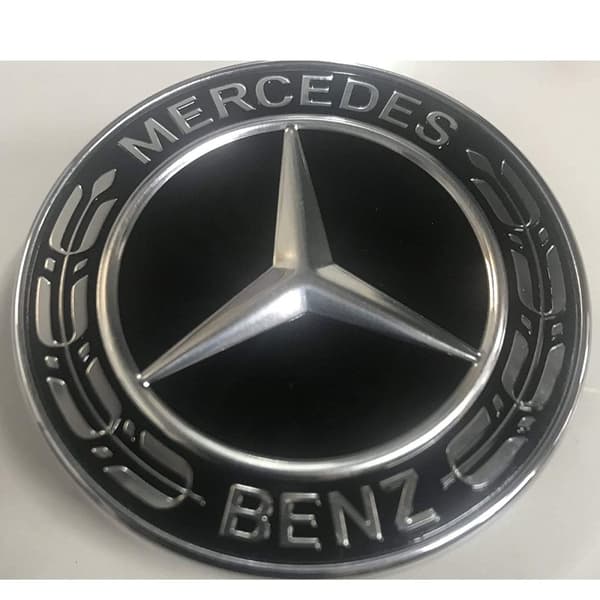 Black/Silver Mercedes Benz Wheel Center Cap Hub Badge 75mm 1 PCS For A B C E S G CLASS CLA CLS SLK ML AMG
