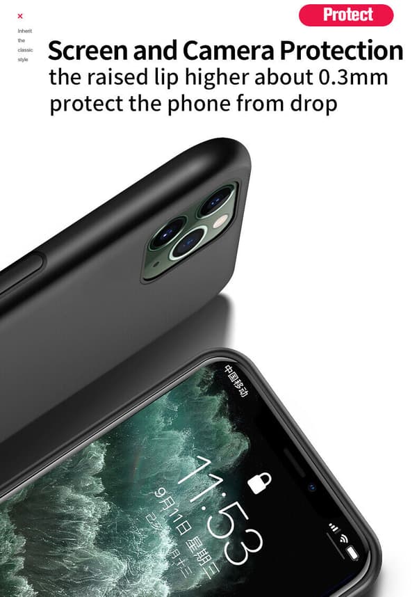 For iPhone 15 Shockproof Rubber Magnetic Leather Case BLACK