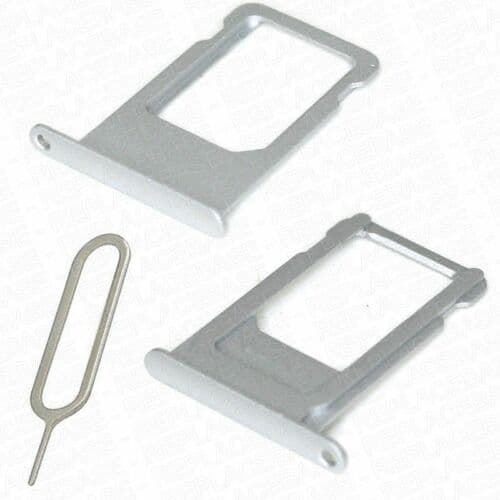 SIM Tray For Apple iPhone 6s Ejector Pin Silver Replacement Card Slot Holder ...