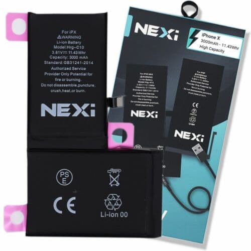 NEXi Battery For Apple iPhone X 3000mAh Replacement High Capacity Internal