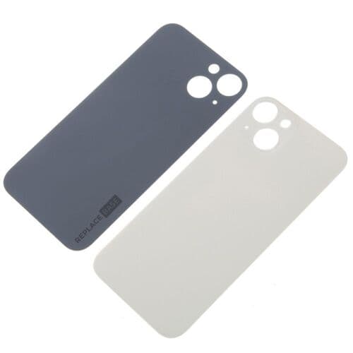 Bigger Camera Hole Back Glass (no logo) White For Apple iPhone 13