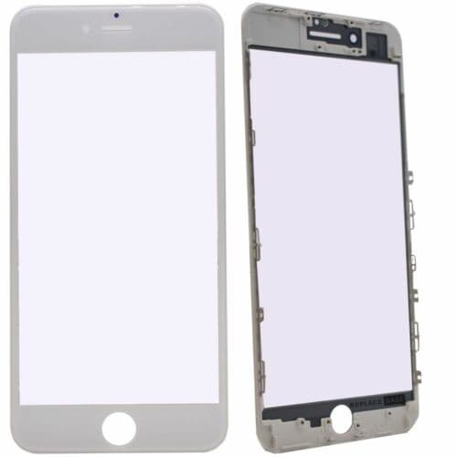 Front Glass Cold-Pressed Frame For iPhone 7 Plus Replacement OCA Applied White