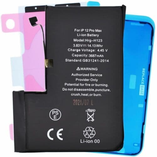Battery For Apple iPhone 12 Pro Max Replacement 3687mAh Internal Zero Cycle CE
