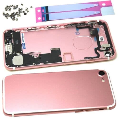 Rear Cover For Apple iPhone 7 No Logo Rose Housing Battery Assembly + Cables