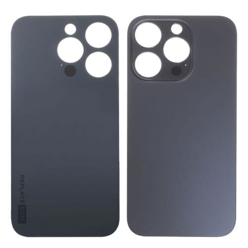 For Apple iPhone 14 Pro Replacement Rear Back Glass Big Hole Camera Black