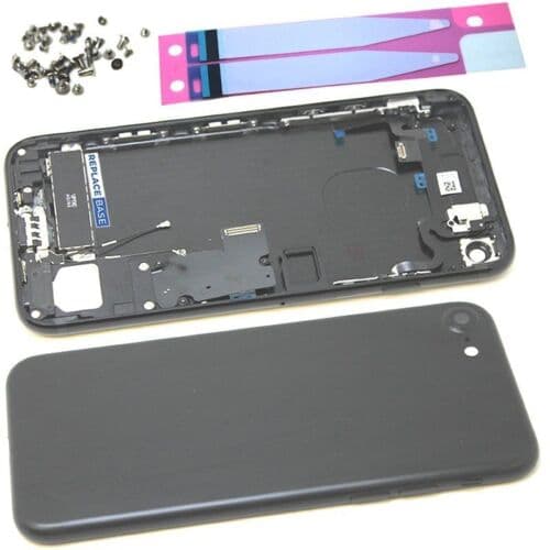 Rear Cover For Apple iPhone 7 No Logo Black Housing Battery Assembly + Cables