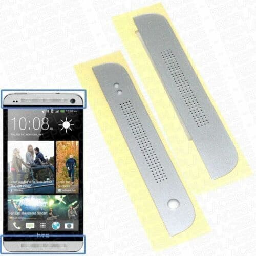 Case For HTC Mini M4 ONE Silver Replacement Top Bottom Plate Cover Adhesive