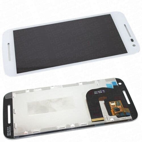 LCD Screen For Motorola Moto G 3rd Gen White Replacement Touch Glass Assembly