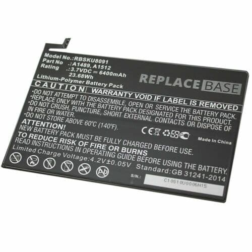 Replacement Battery Pack A1489 A1512 6400mAh 3.7V For iPad Mini 2nd 3rd Retina