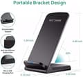 Miniatyrbilde 2 av 3: Black Wireless Desktop Stand Charger Qi-Certified 10W Fast Charge For  HUAWEI NOVA Y61