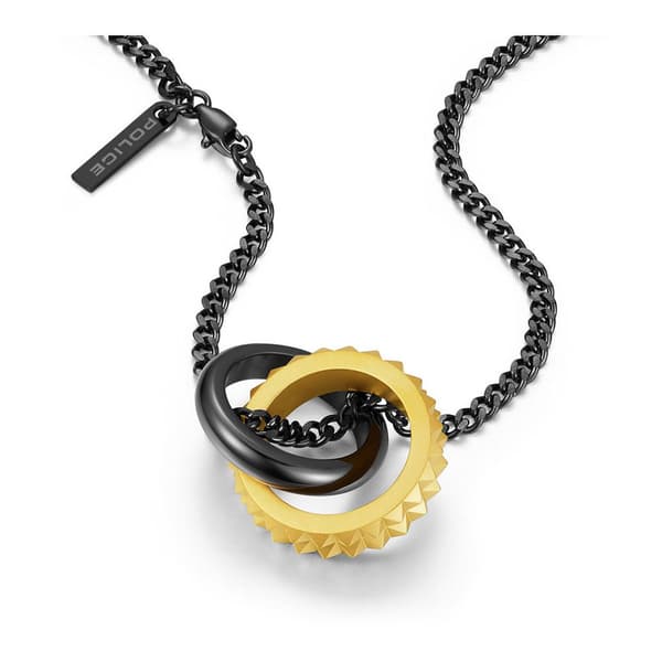 Police Halsband Link Guld Man