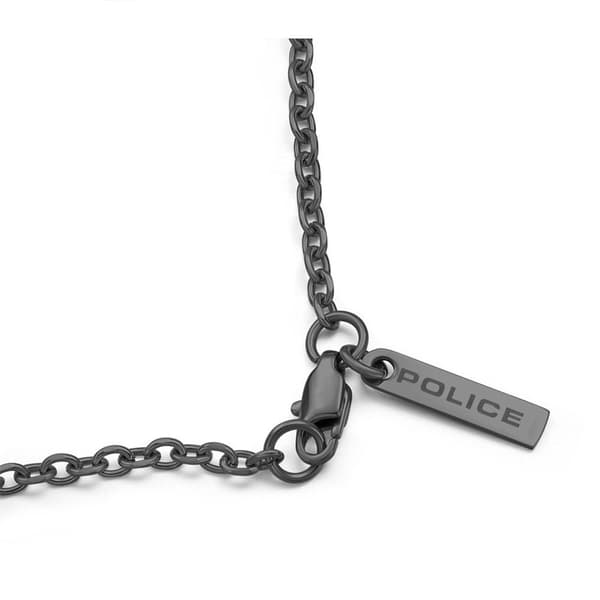 Police Halsband Geometric Metal Silver Man