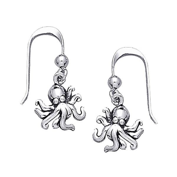 Dive Silver Örhänge Octopus Long Hook Silver