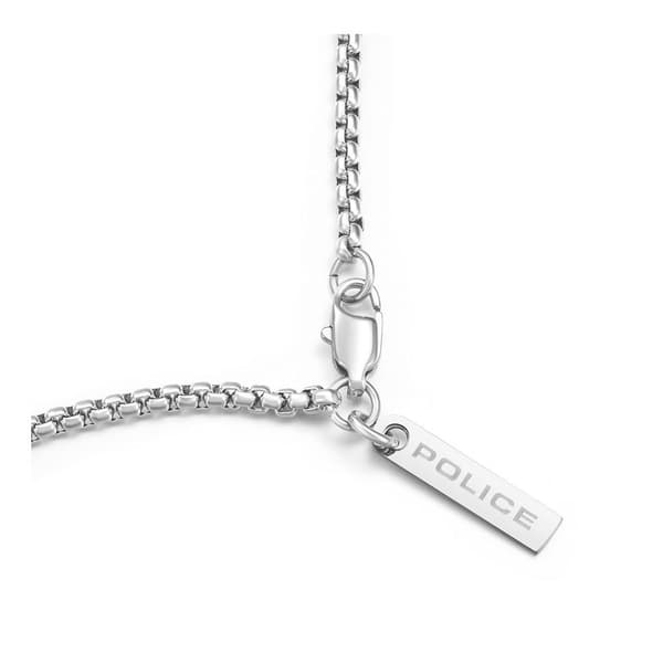 Police Halsband Geometric Metal Silver Man