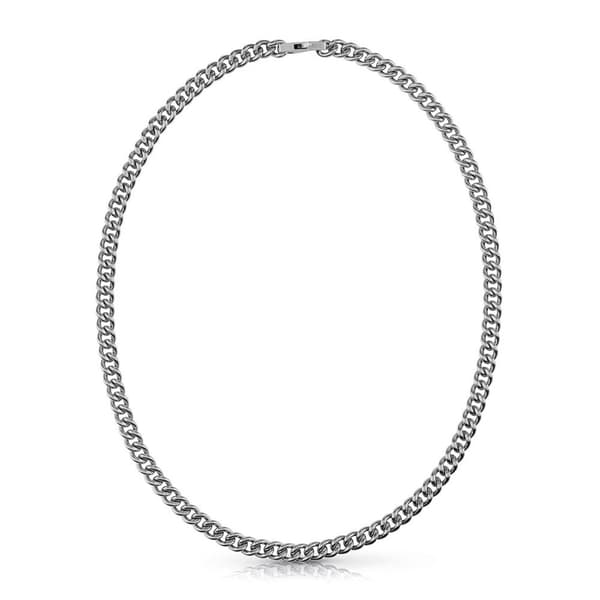 Guess Kaulakoru 23 8 Mm Curb Round As Hopeinen  Mies