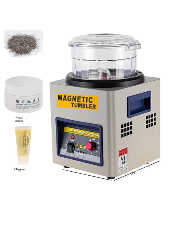 Magnetisk Poleringsmaskine, 600g Kapacitet, 2000 RPM Hastighed,KT-185 Sort 2 JH-185 Blue  2