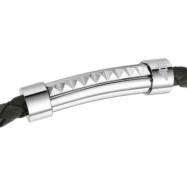 Police Geometric Metal Armband Silver Man
