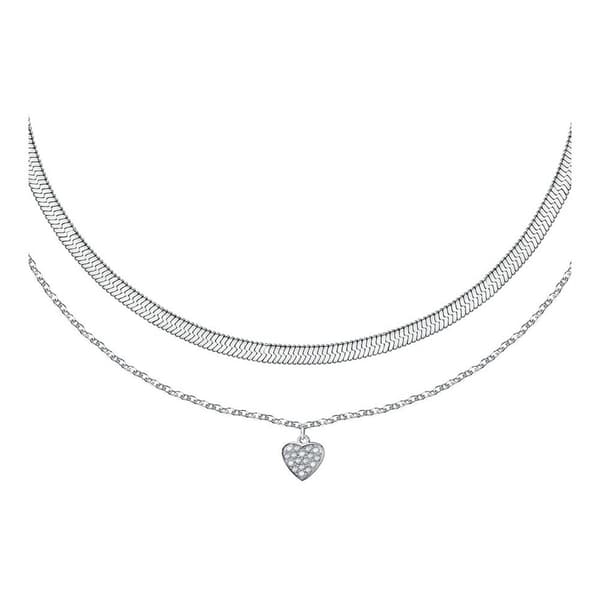 Le Petite Story Love Yg 2 Heart 405 Cm Halsband Durchsichtig  Man