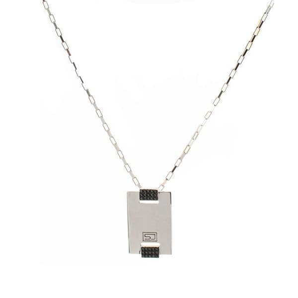 Sif Jakobs P0046-bk Halsband Silver  Man