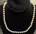 Pikkukuva 4 / 4: Faux Rainbow Pearl Choker Cream Necklace Chain Wedding Bride Women Gift Birthday