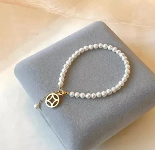 Fashion Lucky Pearl Bracelet Adjustable Bangle Women Wedding Party Jewerly Gift