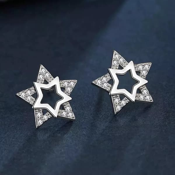 Fashion Crystal Star Drop Ear Stud Piercing Earring Women Girls Jewellery Gifts